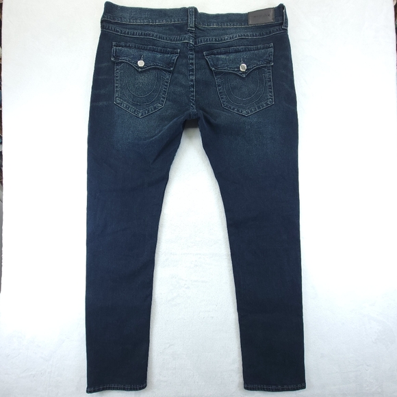 True Religion Men’s Dark Wash ROCCO Pocket Flap Slim Fit Size 42Wx32 - Picture 2 of 11